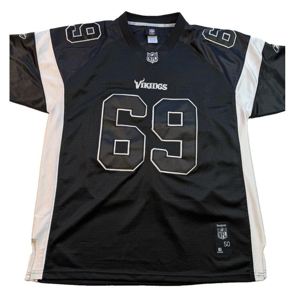 Jared Allen Minnesota Vikings On Field Reebok Jersey #69 Black Stitched 50 XL